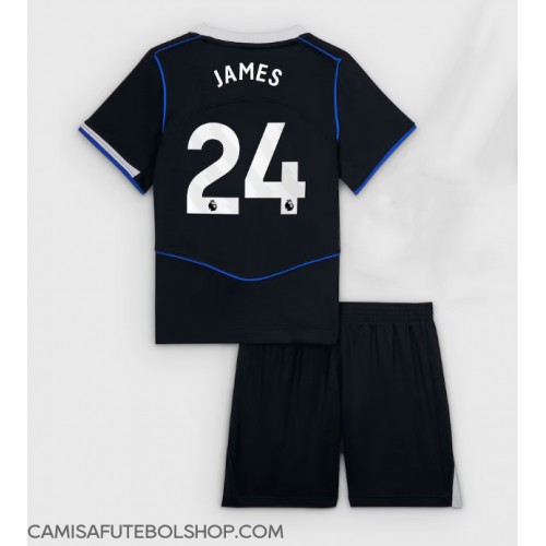 Camisa de time de futebol Chelsea Reece James #24 Replicas 3º Equipamento Infantil 2025-26 Manga Curta (+ Calças curtas)